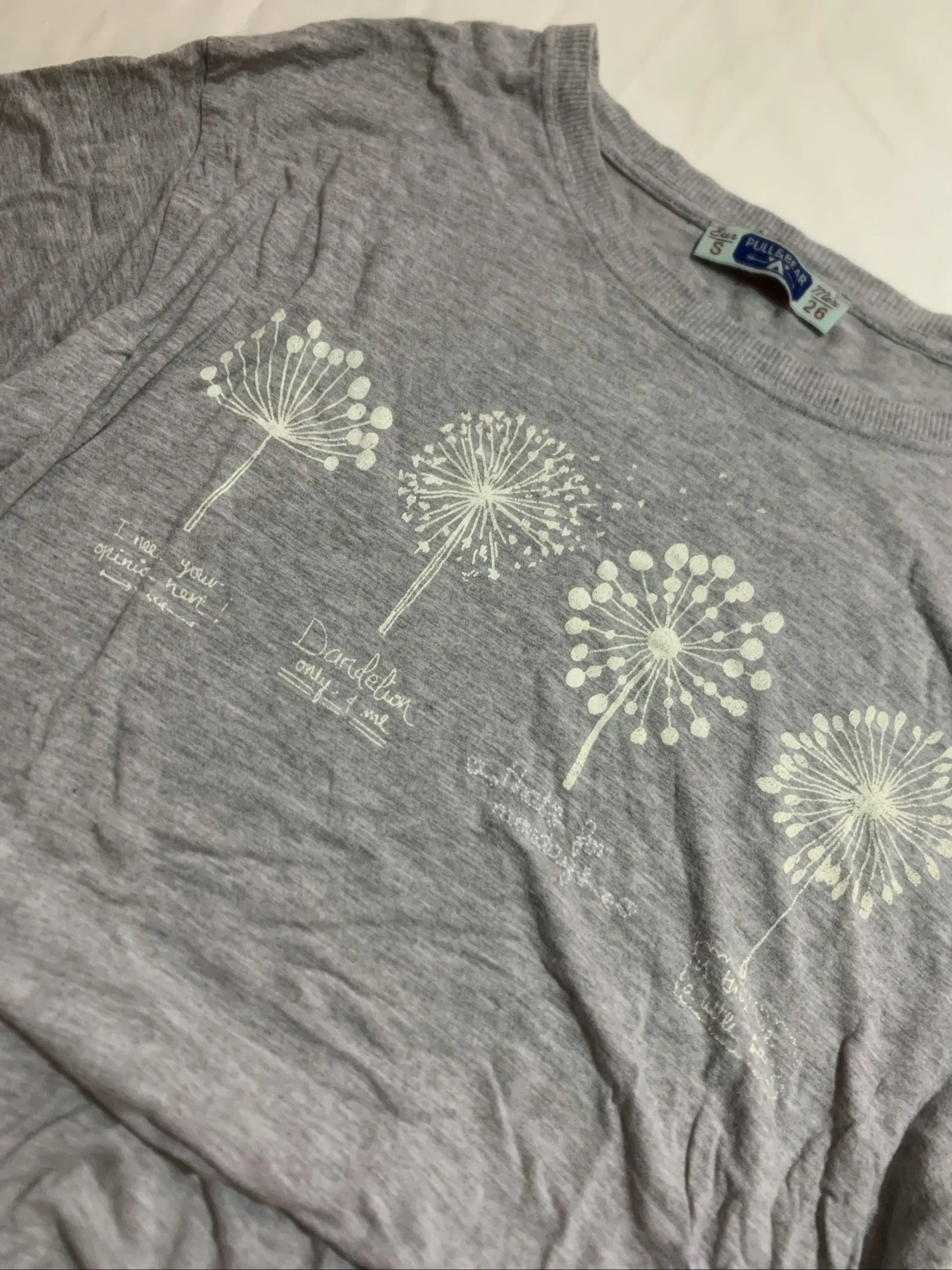 Camiseta Gris Vintage Estampada Talla S – photo 2